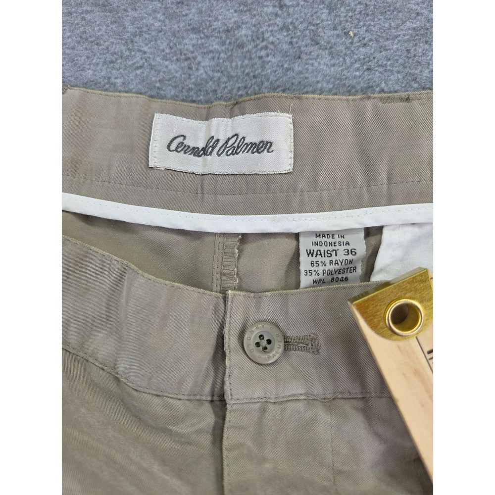 Arnold Palmer Mens Pleated Golf Shorts 36 Khaki Old Money